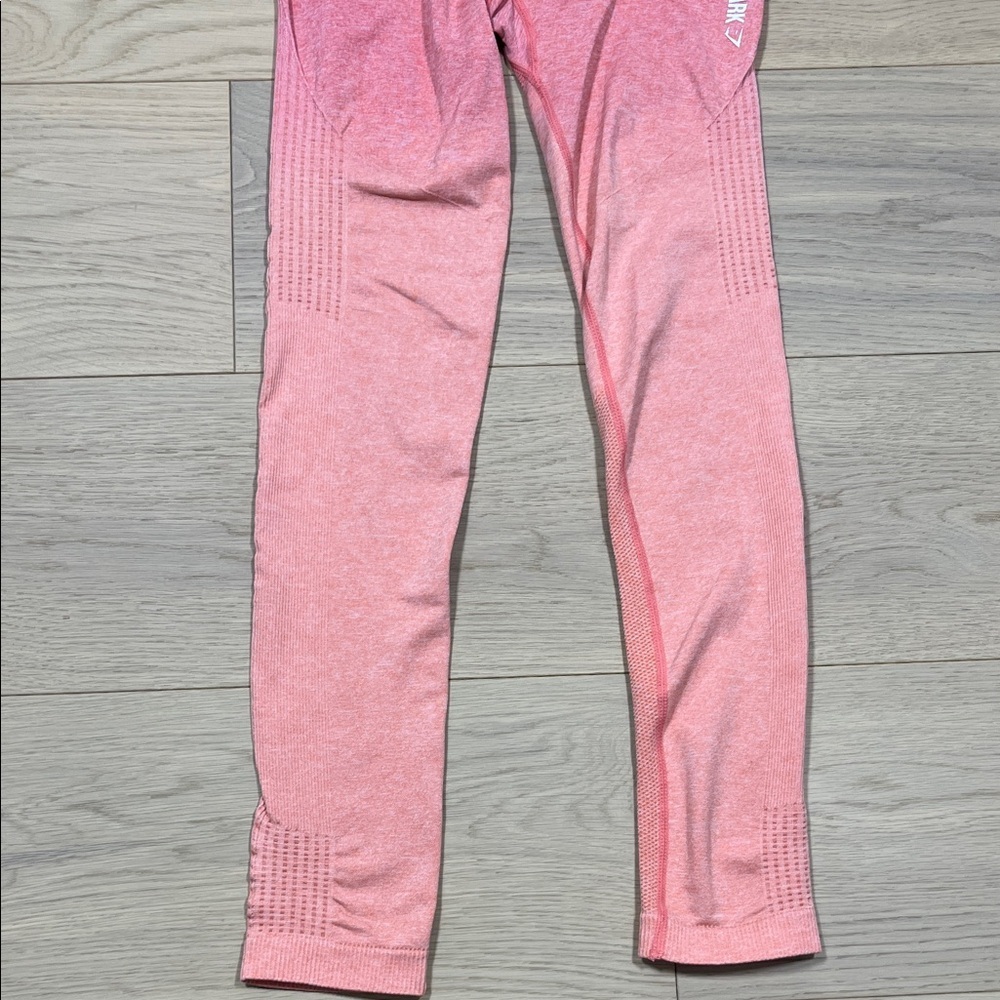 Gymshark Seamless Leggings Women's Size Small Ombre Pink /Orange - Picture 3 of 10